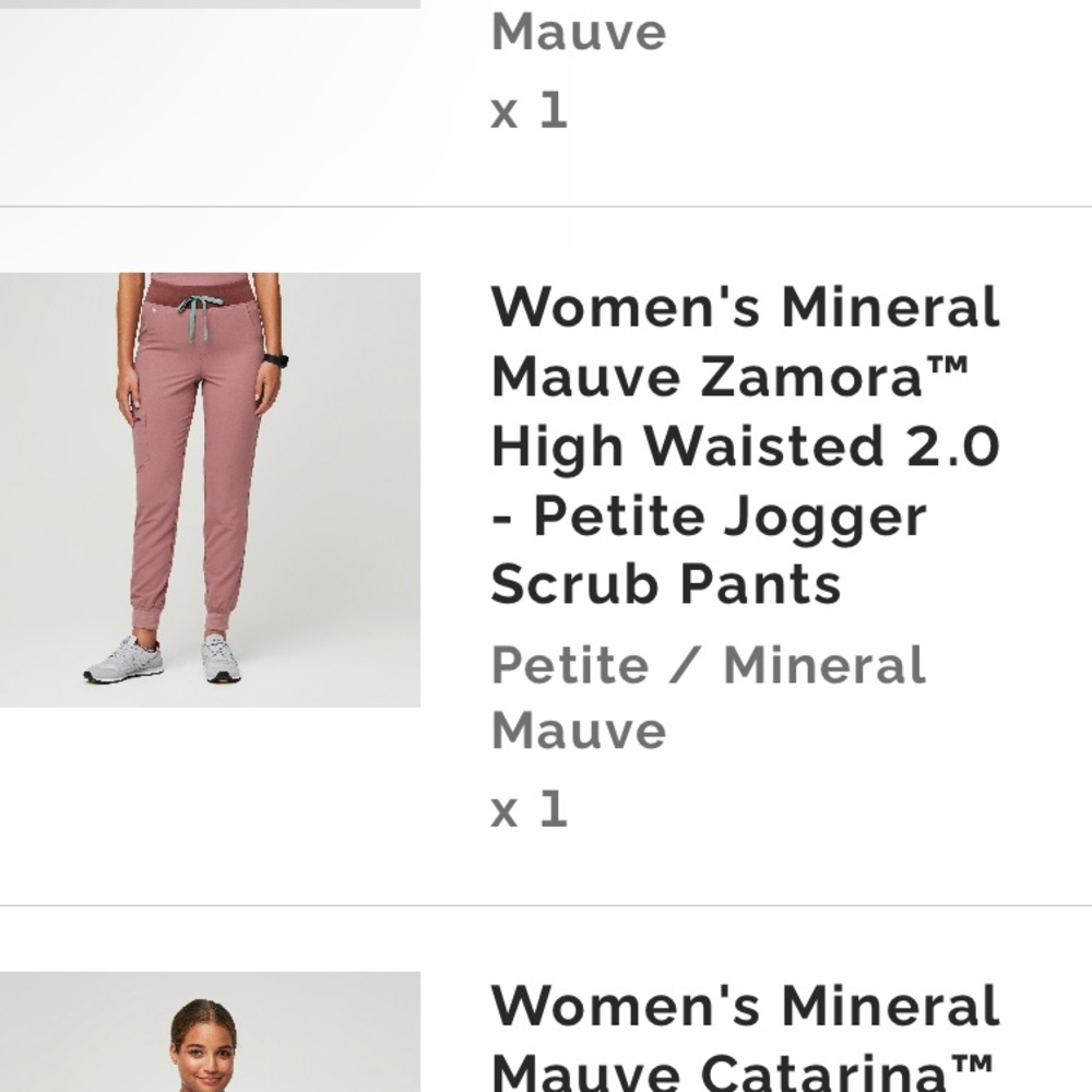 FIGS | Mineral Mauve High Waisted 2.0 Petite Jogger Scrub Pants SP